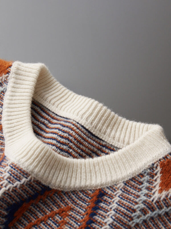 Men's casual business ethnic pattern autumn and winter sweater - Image 3